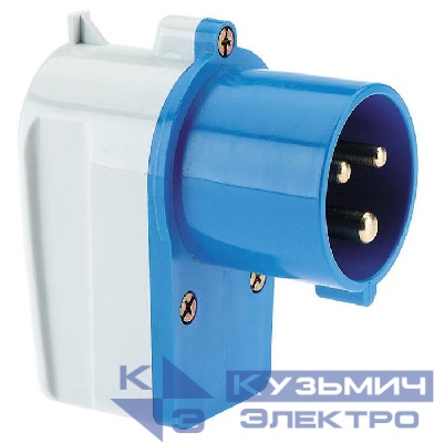 Вилка угловая 16А 3п 2P+PE 6ч 230В IP44 Bals 231