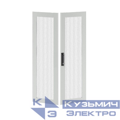 Дверь двустворчатая для IT-CQE 2000х800 перфорир. RAL7035 DKC RGITCPMD2080