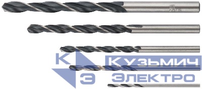 Набор сверл по металлу HSS черненых 5шт (15-25-3-4-5мм) FIT 33851