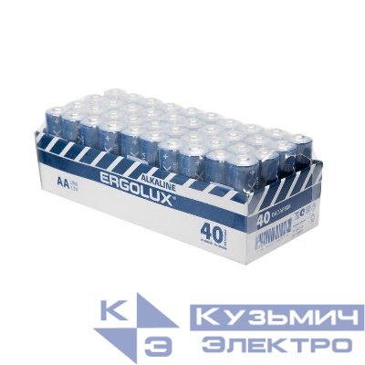 Элемент питания алкалиновый АА Alkaline LR6 BOX40 SP2 ПРОМО LR6 BOX40SP2 1.5В (уп.40шт) Ergolux 16019