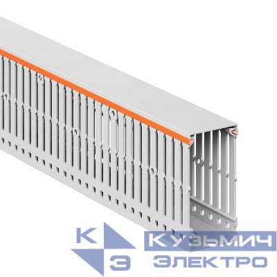 Кабель-канал перфорированный 40х80 L2000 RLHF6 без галогенов свет. сер. DKC 01127RLHF