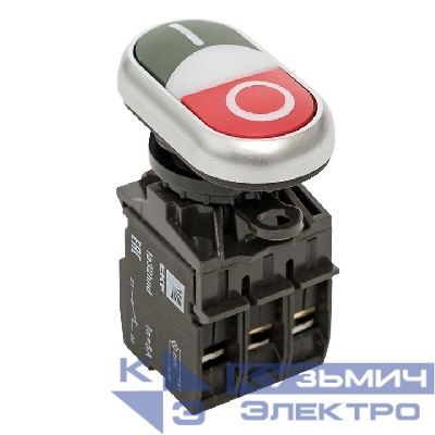 Кнопка LA32HND "Пуск-Стоп" крас./зел. с подсветкой 24В DC NO+NC EKF la32hnd-24