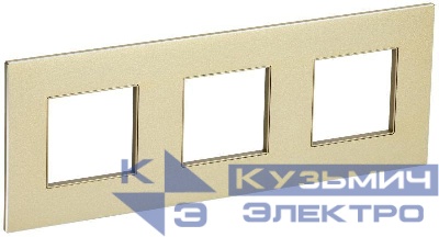 Рамка 3-м SKANDY SK-F33Sh металл шампань IEK SK-M32-M-K37