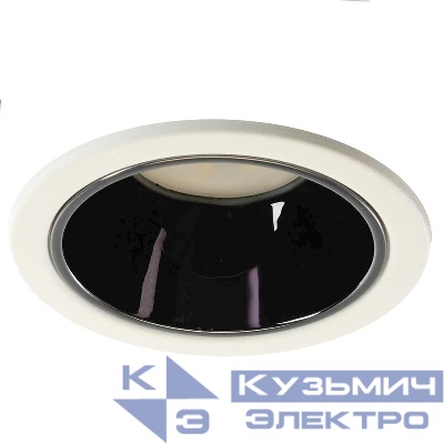 Светильник DL3102 G5.3 MR16 потолочн. встраив. бел. + черн. хром FERON 51399