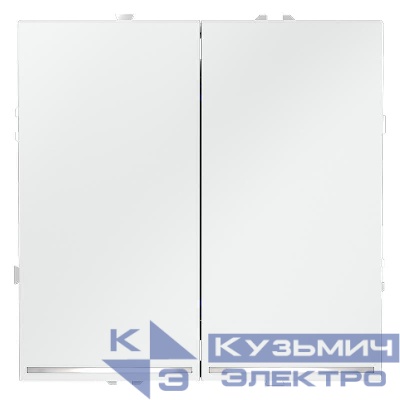 Выключатель 2-кл. СП S70 10А с подсветкой механизм бел. матов. Voltum VLS020202