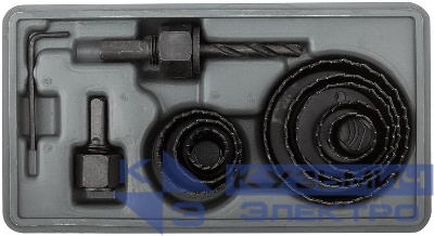 Набор пил круговых 19; 22; 29; 32; 38; 44; 51; 64мм кейс (8 предметов) КУРС 36736