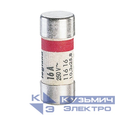 Вставка плавкая бытовая 10х25.8 16А без инд. Leg 011616