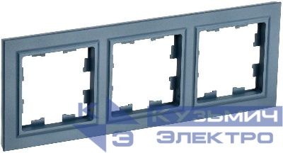 Рамка 3-м BRITE РУ-3-БрМ маренго IEK BR-M32-K35