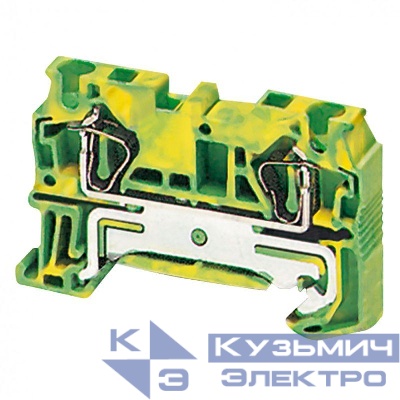 Клеммник пружинный заземл. 4кв.мм 2 точки подкл. SchE NSYTRR42PE