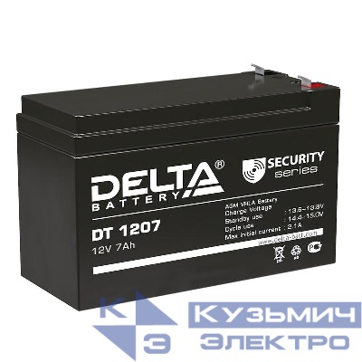 Аккумулятор ОПС 12В 7А.ч DT 1207 Delta 4614010040008