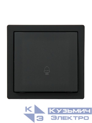 Кнопка звонка ОП LETO черн. бархат LEZARD 752-4200-103