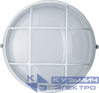 Светильник ЛОН 94 807 NBL-R2-100-E27/WH 1х100Вт E27 IP54 (аналог НПБ 1102 бел. круг с решеткой 100Вт) Navigator 94807
