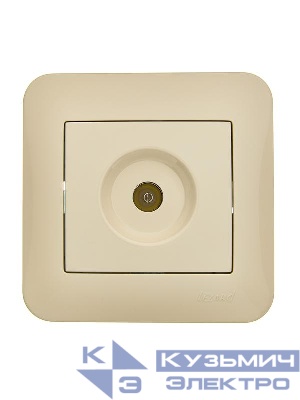 Розетка телевизионная оконечная TV СП ASTI IP20 в сборе крем. LEZARD 7081-0303-130