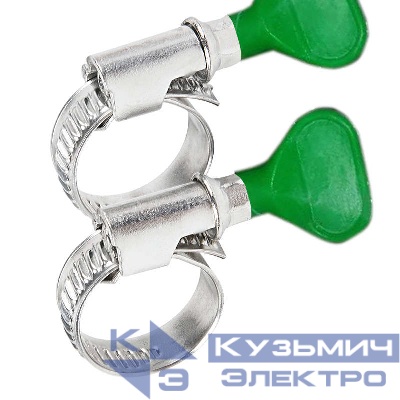 Хомут стальной червячный 16-27 с ключом W (Россия) Rexant 07-0616-1