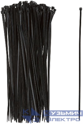 Хомут для проводов 3.6х250мм нейлон. черн. (уп.100шт) FIT 60350
