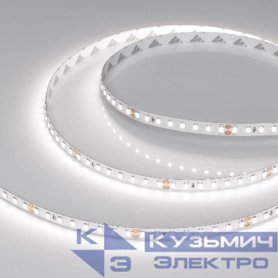 Лента светодиодная RT-A128-8mm 24V White 6000К 9.6Вт/м IP20 2835 высок. эффект. 150лм/Вт (уп.5м) Arlight 038755