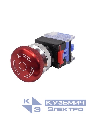 Выключатель кнопочный ВК30-01TSC/R/P 1НЗ гриб с фиксацией 40мм d30мм IP65 красн. Электротехник ET086978