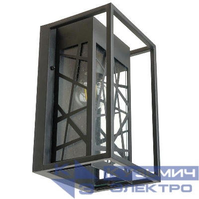 Светильник PL641 60Вт E27 230В садово-парковый на стену черн. FERON 11647