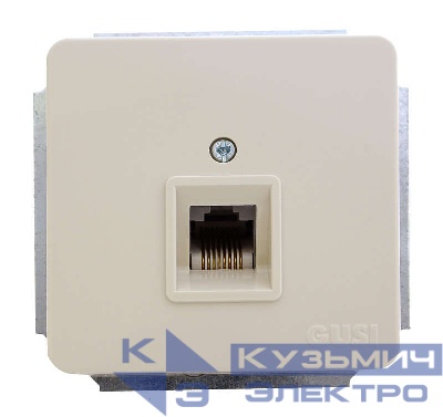 Розетка компьютерная 1-м Extra RJ45 механизм беж. GUSI С1К1-003