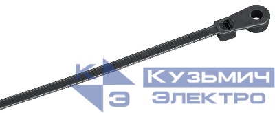 Хомут 3.6х150мм P6.6 с винтовым креплением черн. (уп.100шт) IEK UHH12-D036-150-100-K02