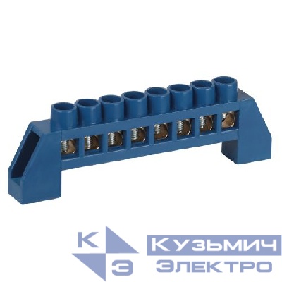 Шина N ноль в изоляторе ШНИ-6х9-8-Д син. NO-224-123 Эра Б0062963