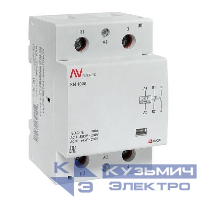 Контактор модульный КМ 100А 1NC+1NO 230В AC (3 мод.) AVERES EKF km-av-3-100-11-230V