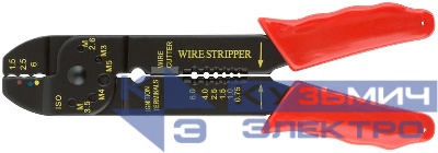 Электропассатижи 200мм d проводов 0.75-6мм КУРС 60018