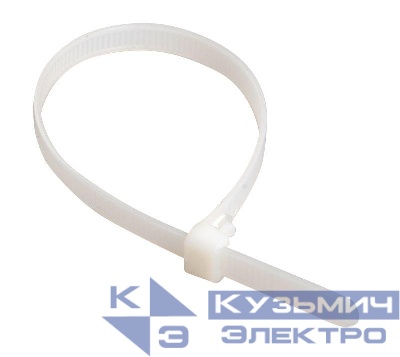 Хомут кабельный ХМ 7.5х250 бел. многоразовый (уп.100шт) IEK UHH50-7-250-100