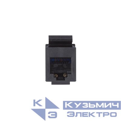 Разъем телефонный RJ12 СП Simon27 6 контактов черн. Simon 75528-39