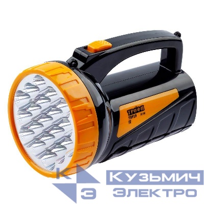 Фонарь-прожектор аккумуляторный TSP19 19 + 18LED аккум. 4В 2А.ч ЗУ 220В (картон. упак.) Трофи C0045552/Б0008436