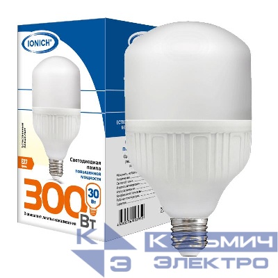 Лампа светодиодная ILED-SMD2835-Т100-30-2700-220-4-E27 IONICH 1505