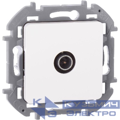 Розетка телевизионная TV Inspiria 2дБ 0-2400мГц с топологией "звезда" механизм бел. IEK 673850