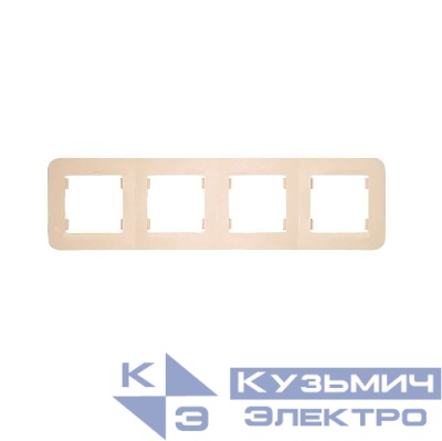 Рамка 4-м Lillium горизонт. крем Makel 71239