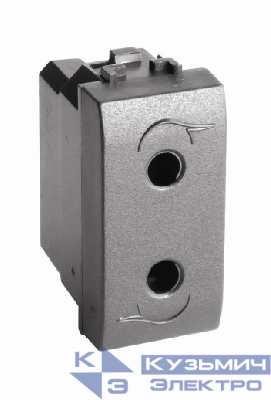 Розетка 1-м СП 1мод. Brava 16А IP20 без заземл. черн. DKC 77491N