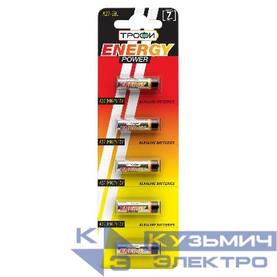 Элемент питания алкалиновый A27-5BL для пультов сигнализаций (блист.5шт) Трофи C0034939