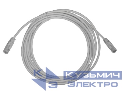 Патч-корд UTP4 cat.6, 5.0м, литой коннектор, серый, LSZH, NETKO Expert CKC