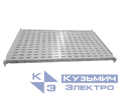 Полка для шкафа глубиной 1000 (443х800), с ушками, серая, 60 кг