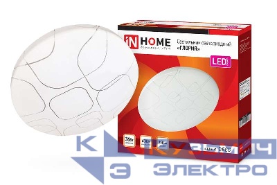 Светильник светодиодный DECO ГЛОРИЯ 36Вт 6500К 3240лм 230В 380х55мм IN HOME 4690612025117
