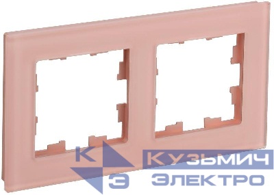 Рамка 2-м BRITE РУ-2-2-БрП стекло перс. матов. IEK BR-M22-G-31-K96