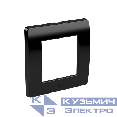 Рамка 1-м 2мод. Brava черн. DKC 75010B