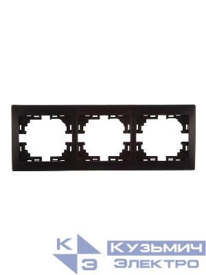 Рамка 3-м Mira горизонт. черн. бархат LEZARD 701-4200-148