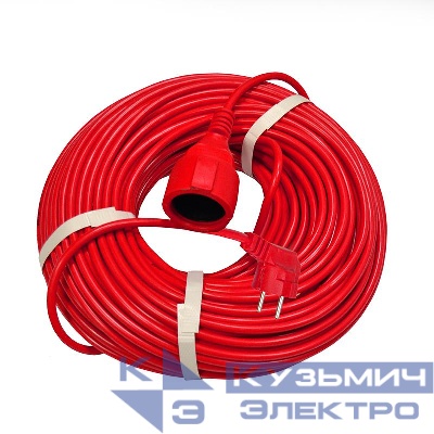 Удлинитель-шнур 1х50м с заземл. 10А IP20 2.2кВт ПВС 3х1 DOMTOK 2495