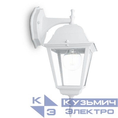 Светильник 4102/PL4102 60Вт E27 230В садово-парковый на стену вниз бел. FERON 11015