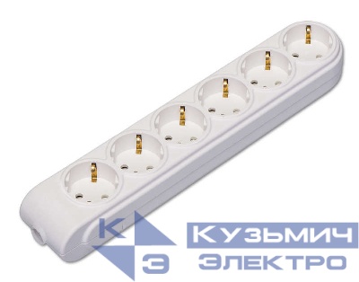 Колодка удлинителя 6-м с заземл. защ. шторки Makel N6210000