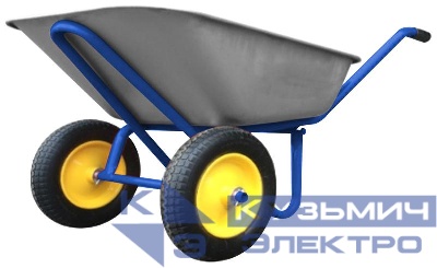 Тачка строительная двухколесная 100л грузоподъемность 200кг КУРС 77618