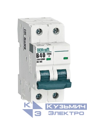 Выключатель автоматический модульный 2п B 40А 10кА ВА-105 DEKraft 13121DEK