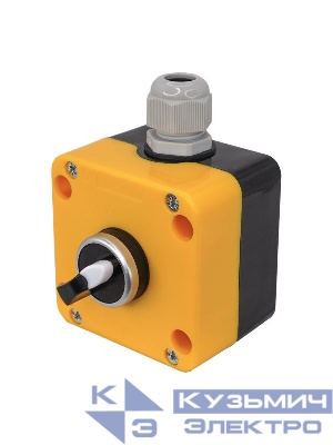 Пост управления ПКУ-22-1341-65У1 1 переключатель на два положения с фиксацией НО IP65 Электротехник ET014863