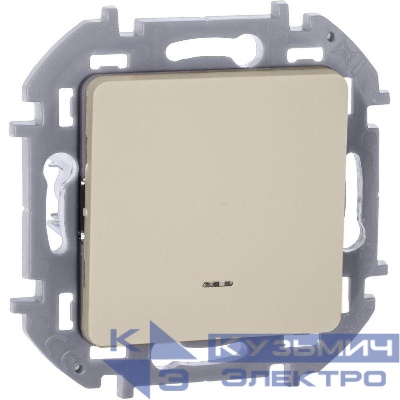 Выключатель 1-кл. Inspiria 10А IP20 250В 10AX с подсветкой/индикацией механизм сл. кость IEK 673611