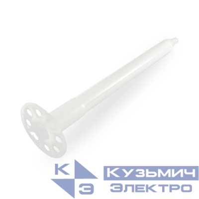 Дюбель тарельчатый гриб с гвоздем для ПМ IN160 бел. (уп.25шт) Промрукав PR08.12261