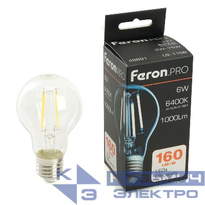 Лампа светодиодная LB-1106 6Вт 6400К E27 1000лм 175-265В FERON 48891
